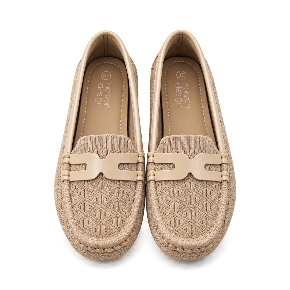 Horizon Design Knit Loafers