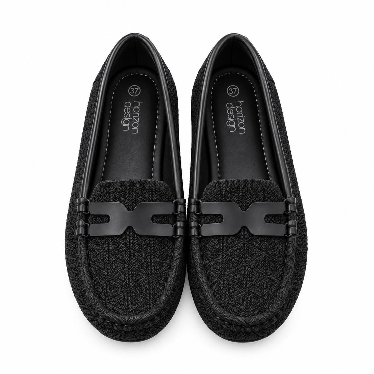 Horizon Design Knit Loafers