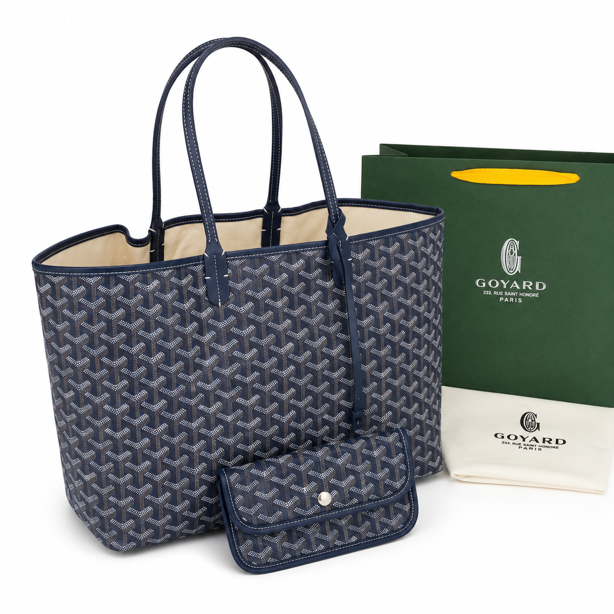Goyard Coated Canvas St. Louis GM Tote Bag