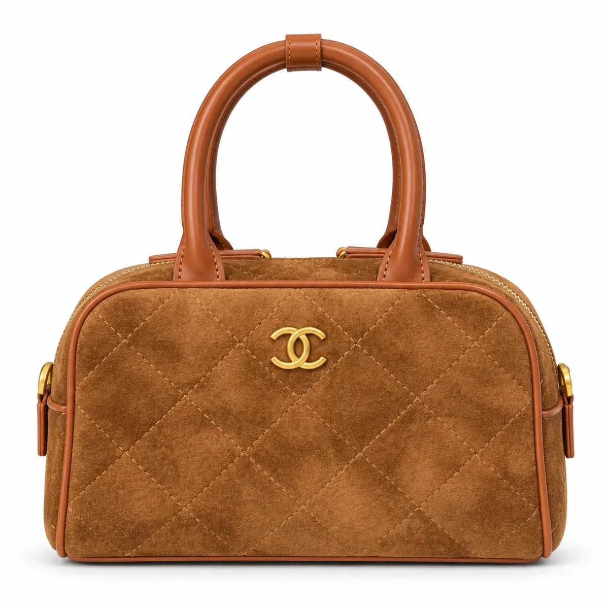 Chanel CC Logo Mini / Small Bowling Bag velvet