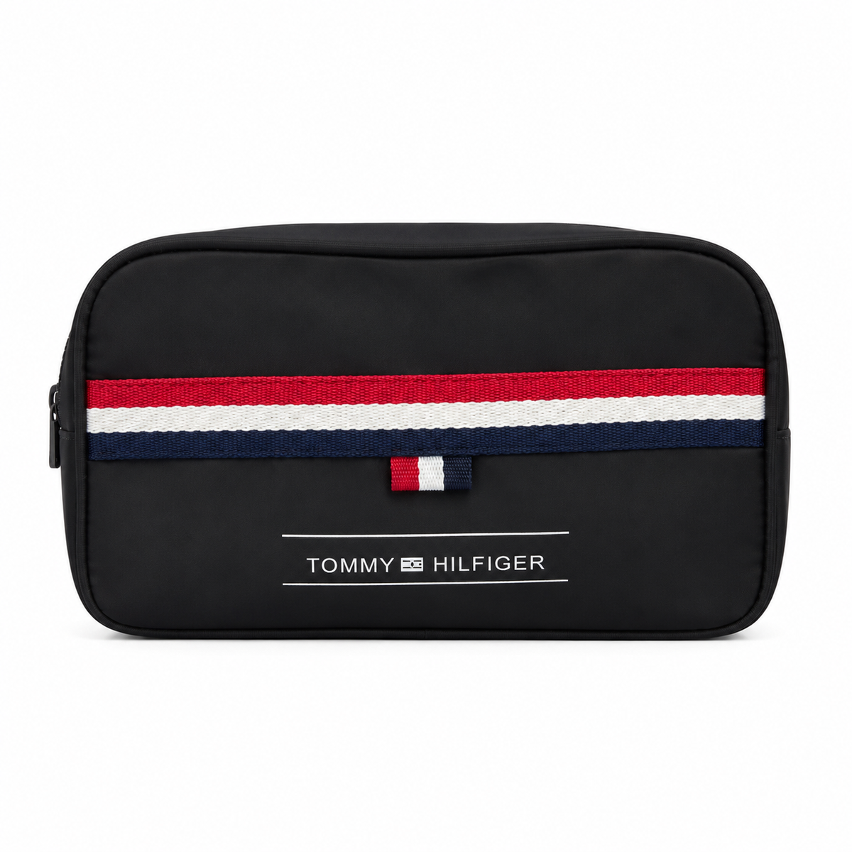 Luxury Black Monogram Leather Wristlet Clutch Bag