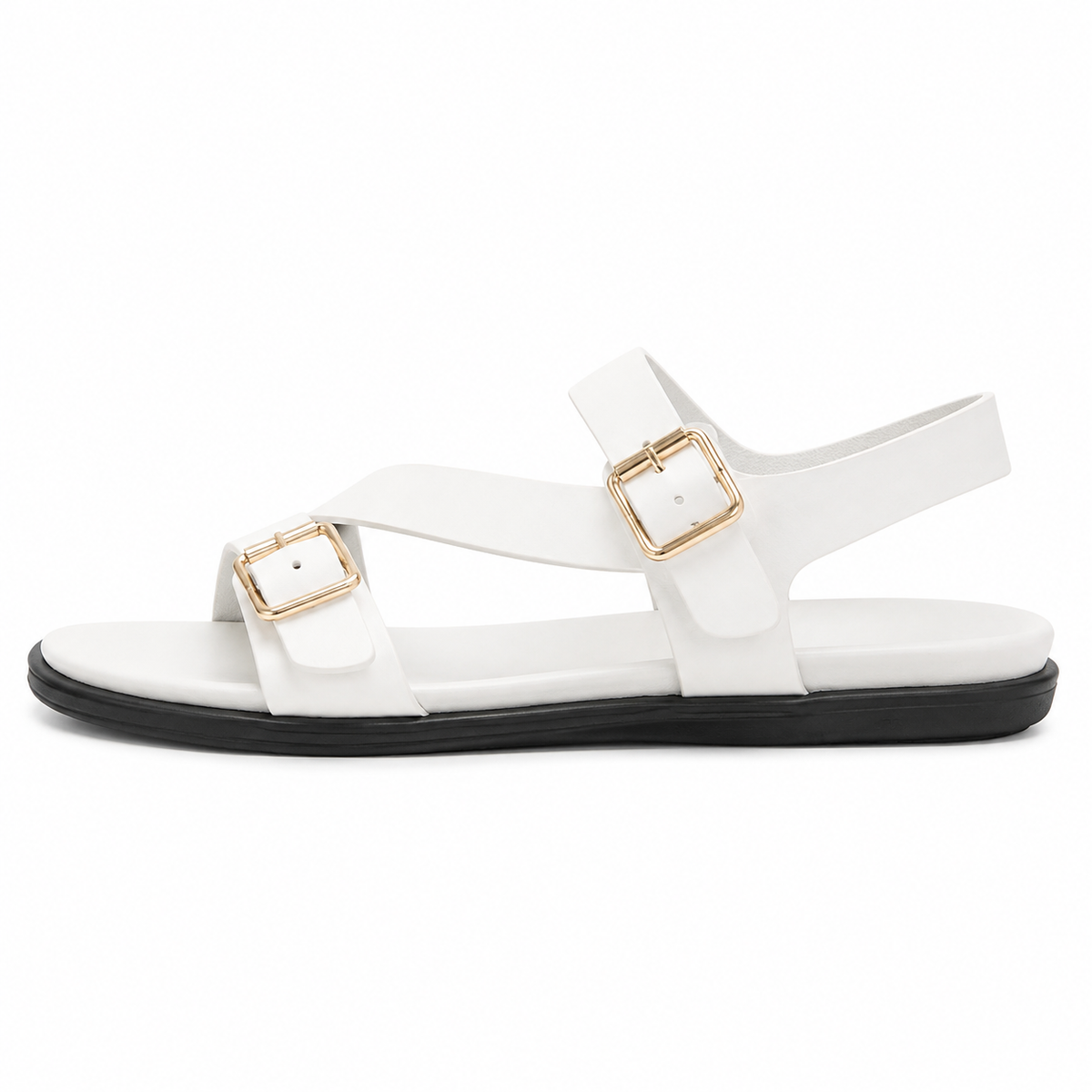 Women’s Double Buckle Flat Sandals