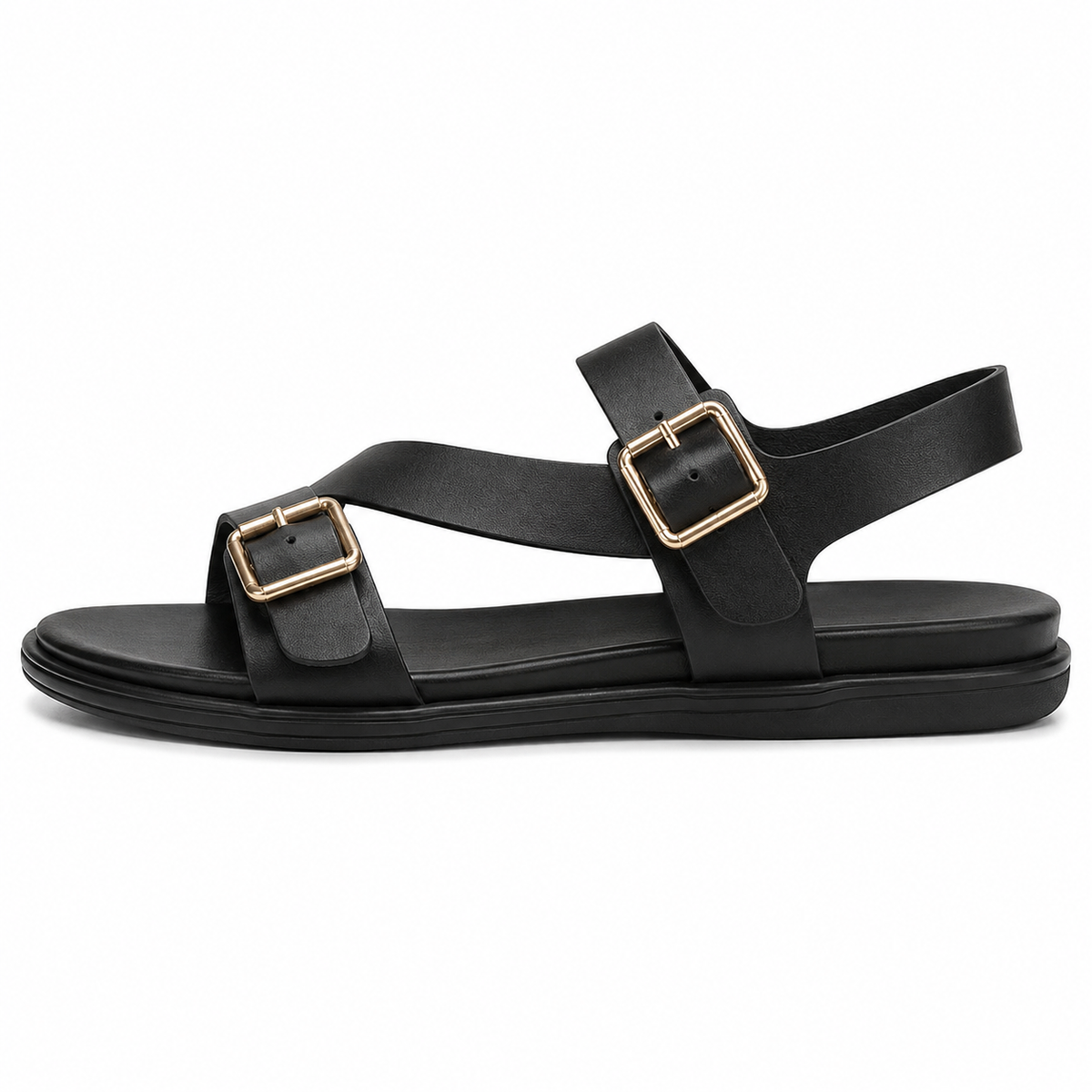 Women’s Double Buckle Flat Sandals