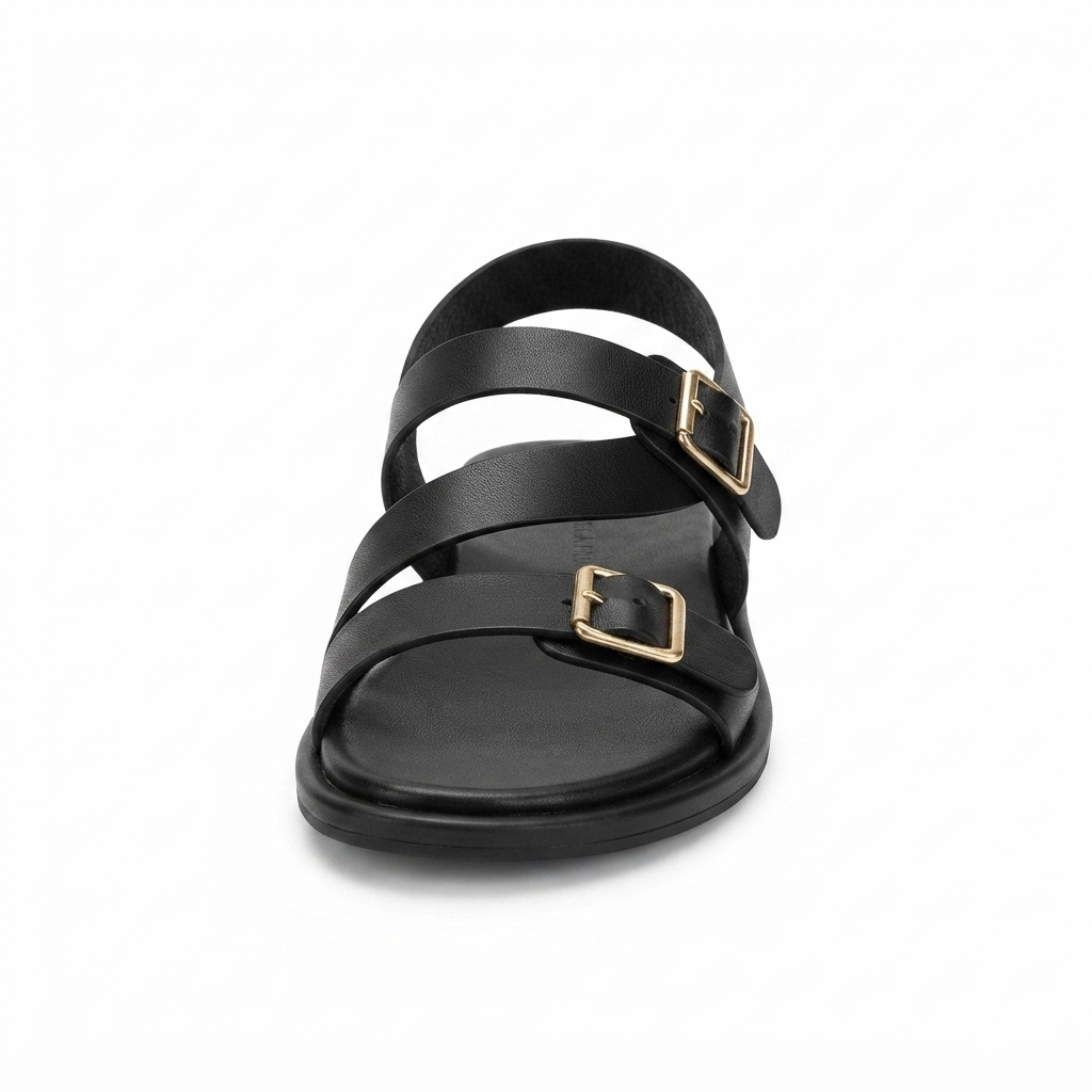 Women’s Double Buckle Flat Sandals