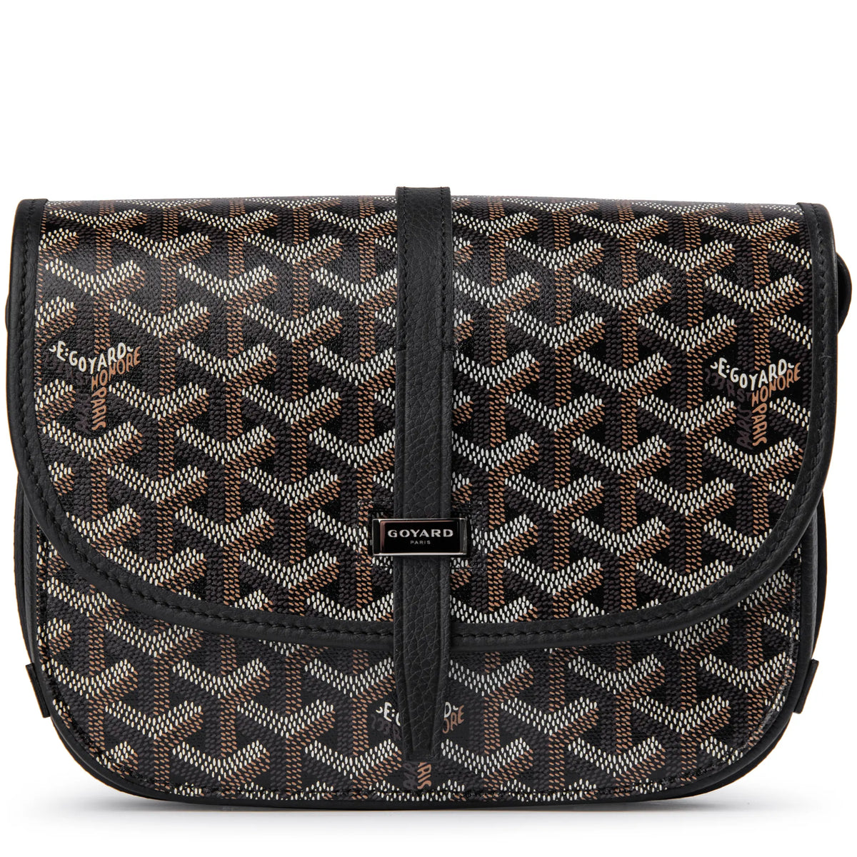 GOYARD
Black Chevron Print Coated Canvas Belvedere