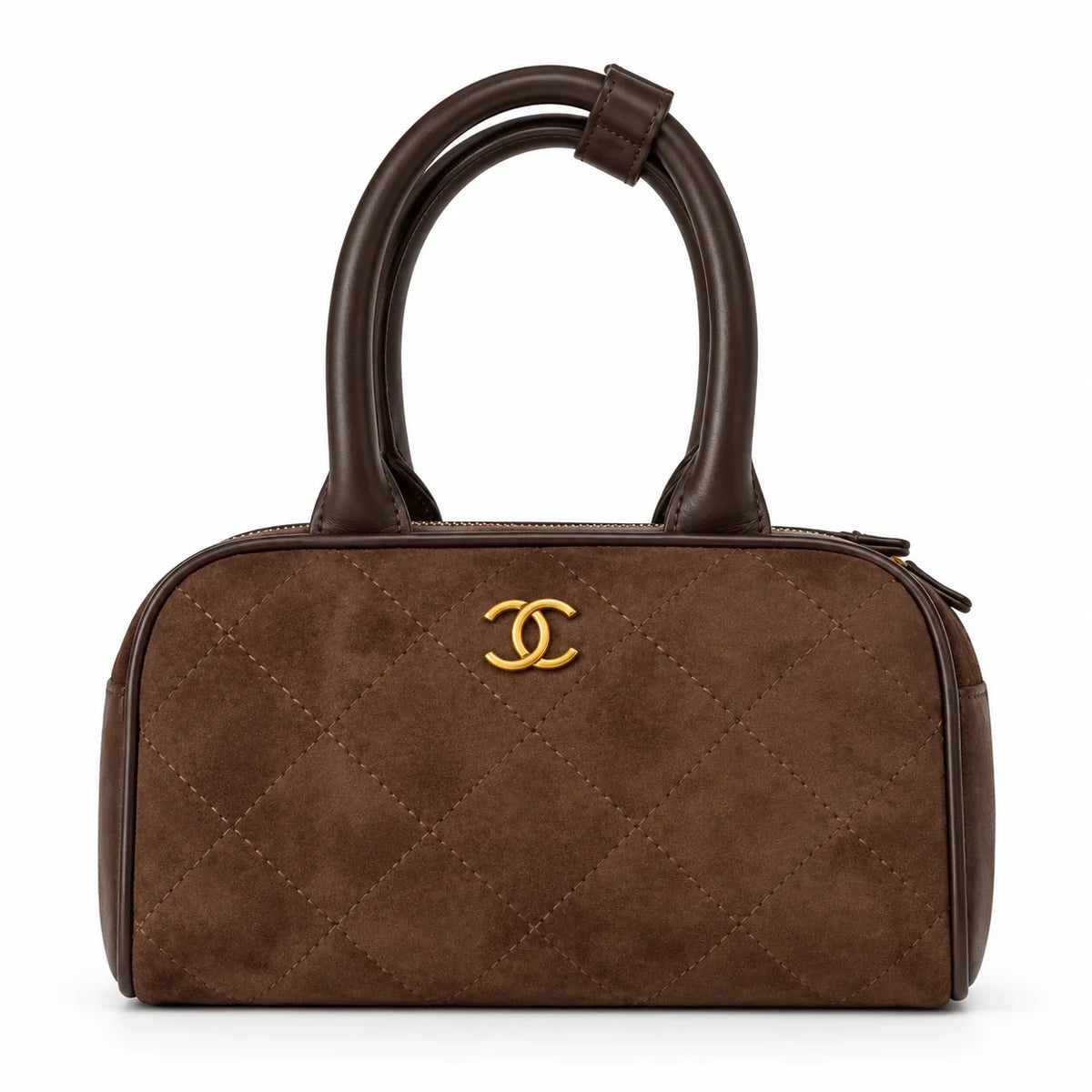 Chanel CC Logo Mini / Small Bowling Bag velvet
