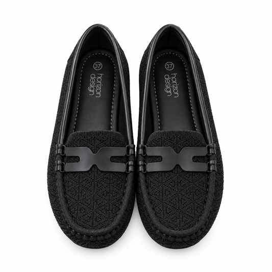 Horizon Design Knit Loafers