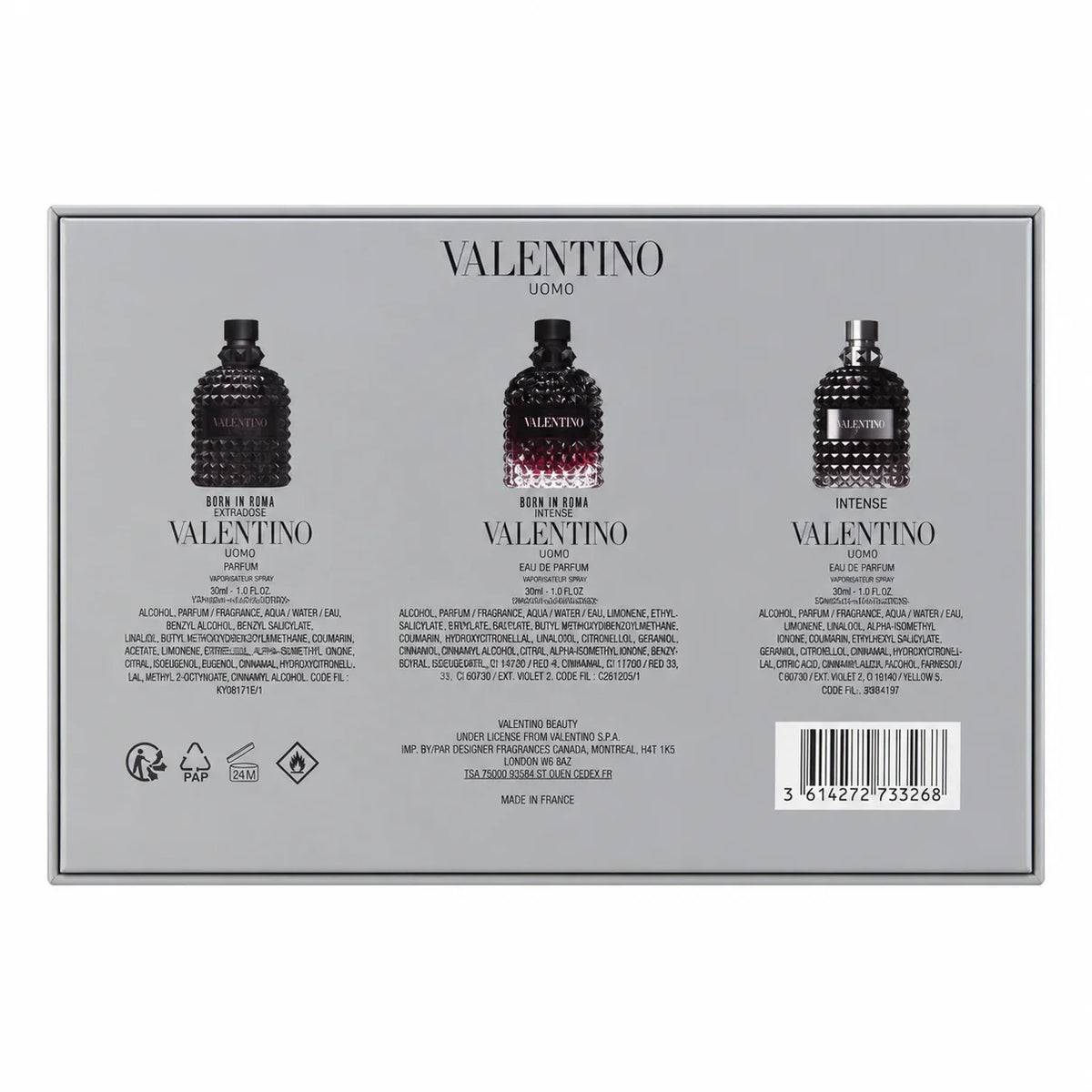 Valentino Uomo men Set ( 30 ml x 3 )