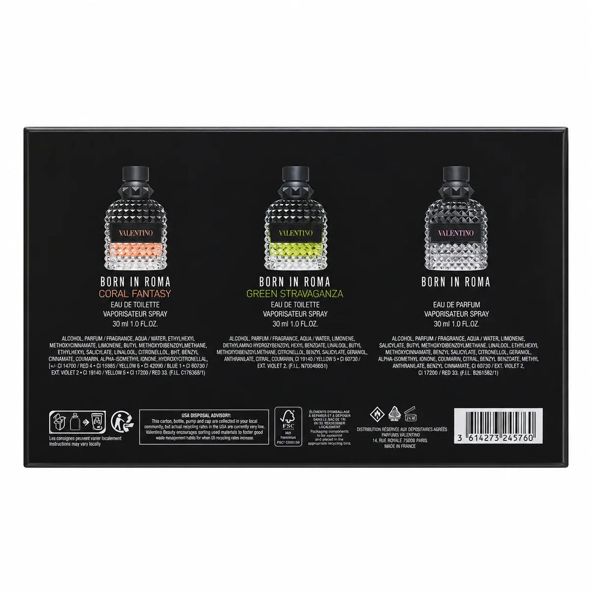 Valentino born in roma men Set ( 30 ml x 3 )