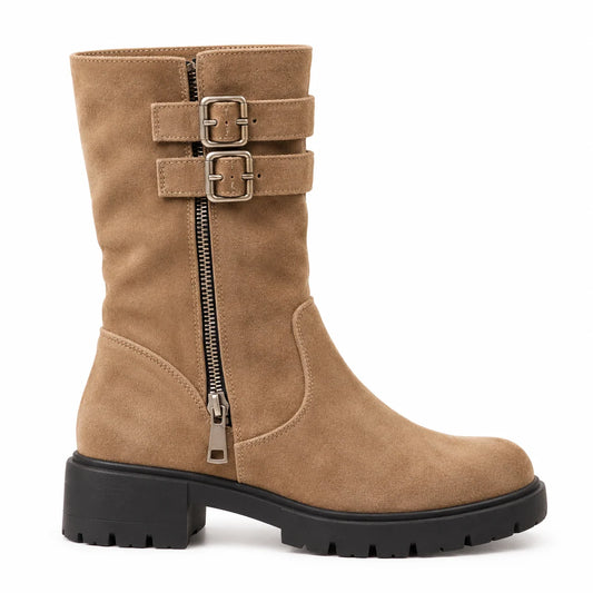 Women’s Buckle Ankle Boots – Chunky Sole