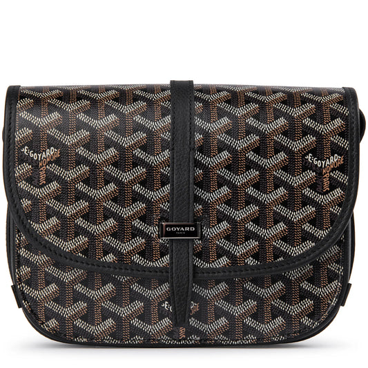 GOYARD
Black Chevron Print Coated Canvas Belvedere